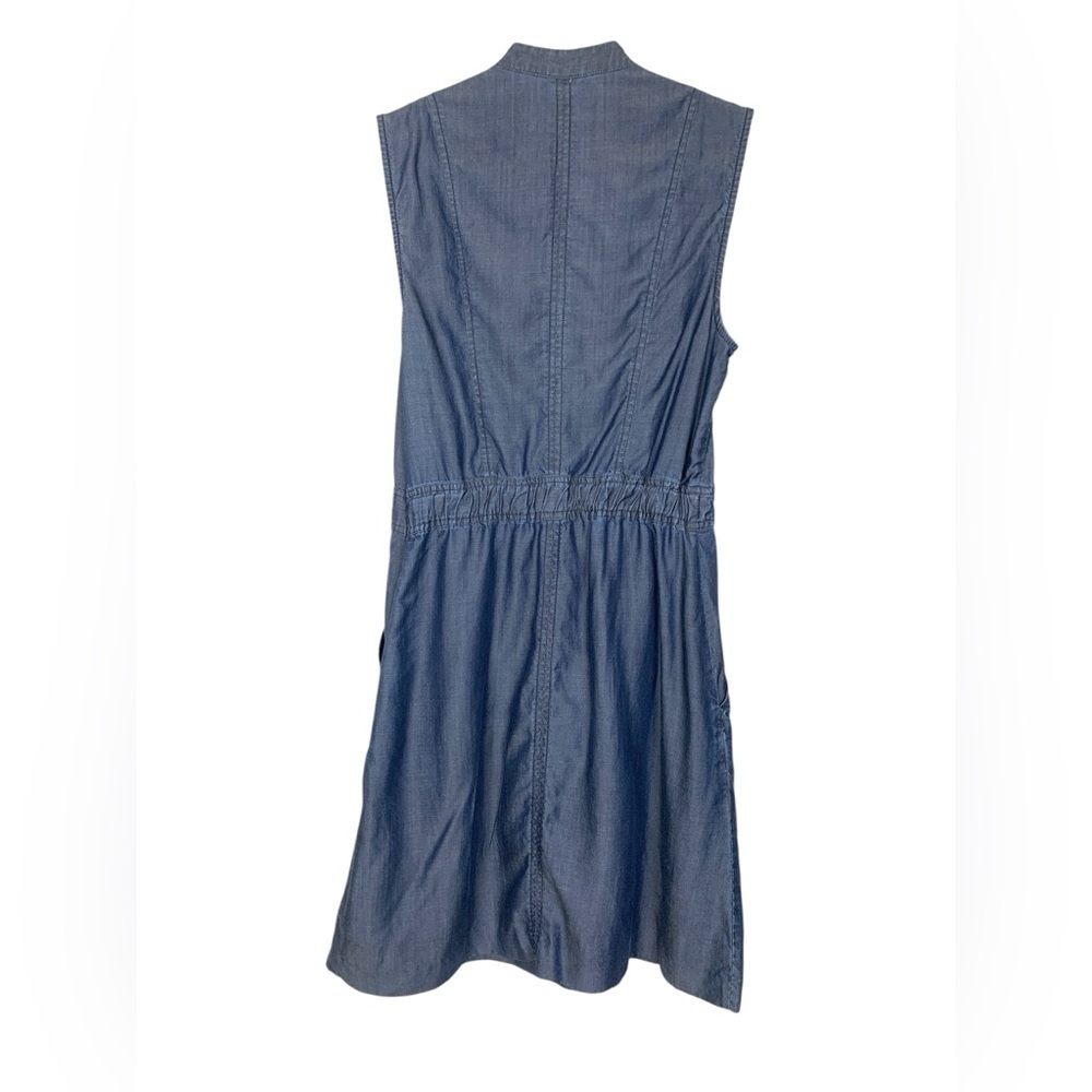 Bebe Deep V Neck Lightweight Summer Dress w Pockets, Side  Zipper, 100% Lyocell - Picture 4 of 16